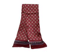 UK_Stone Men 100% Pure Silk Scarf Paisley Flower Vintage Pattern Double Layer Gentlemen