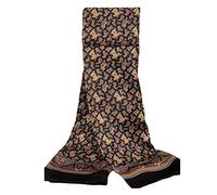 UK_Stone Men 100% Pure Silk Scarf Paisley Flower Vintage Pattern Double Layer Gentlemen
