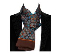 UK_Stone Men 100% Pure Silk Scarf Paisley Houndstooth Vintage checked Pattern Double Layer Gentlemen (#4)