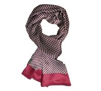 UK_Stone Men 100% Pure Silk Scarf Vintage Classic Pattern Double Layer Printed (#10 wine red)