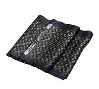 UK_Stone Men 100% Pure Silk Scarf Vintage Classic Pattern Double Layer Printed (#14 black)