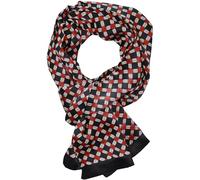 UK_Stone Men 100% Pure Silk Scarf Vintage Classic Pattern Double Layer Printed (#15)