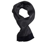 UK_Stone Men 100% Pure Silk Scarf Vintage Classic Pattern Double Layer Printed (#3 black)