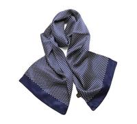 UK_Stone Men 100% Pure Silk Scarf Vintage Classic Pattern Double Layer Printed (#3 blue)