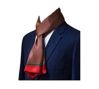 UK_Stone Men 100% Pure Silk Scarf Vintage Classic Pattern Double Layer Printed (#3 wine red)