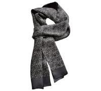UK_Stone Men 100% Pure Silk Scarf Vintage Classic Pattern Double Layer Printed (#4 grey)