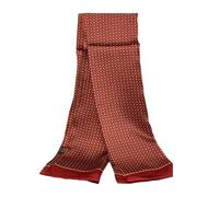 UK_Stone Men 100% Pure Silk Scarf Vintage Classic Pattern Double Layer Printed (#4 wine red)