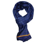 UK_Stone Men 100% Pure Silk Scarf Vintage Classic Pattern Double Layer Printed (#9 grey)