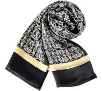 UK_Stone Men 100% Pure Silk Scarf Vintage Classic Pattern Double Layer Printed (#6)