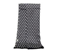 UK_Stone Men 100% Pure Silk Scarf Vintage Classic Pattern Double Layer Printed (#8 black)