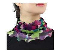 UK_Stone Women 100% Mulberry Silk Neck Warmer Faux Collar Neckerchief Neck Scarf Infinity Loop Scarf(#8)