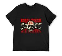 UK Subs Born a Rocker Men's T-Shirt Graphic Printed Black Tee L