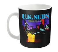 UK Subs Mug Brand Age Band Logo Official White Boxed One Size