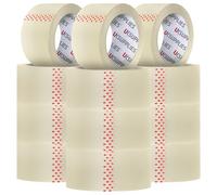 UK SUPPLIES LIMITED 12 Rolls LOW NOISE Premium Clear Packaging Tape (All Pack Sizes) 48MM X 66M Extra Strong Secure Sticky Adhesive Durable Parcel Sealing Tape for Packing Boxes & Moving Houses