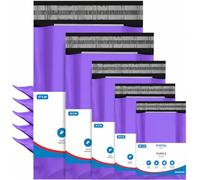 UK SUPPLIES LIMITED 125 Assorted Mix (5 Sizes, 25 Each) Purple Mailing Poly Parcel Postage Delivery Bags Waterproof & Strong Self-Seal Postage Mailers for Shipping Posting & Packaging