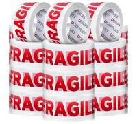 UK SUPPLIES LIMITED 60 Rolls LOW NOISE Premium Fragile Packaging Tape (All Pack Sizes) 48MM X 66M Extra Strong Secure Sticky Adhesive Durable Parcel Sealing Tape for Packing Boxes & Moving Houses