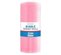 UK SUPPLIES LIMITED Pink Anti-Static Bubble Wrap Roll (Pick Any Size 300MM to 1000MM) Protective Packaging for Electronics, Shipping, Storage & Packing, Lightweight Shock Absorbing Wrap, 750MM x 20M