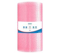 UK SUPPLIES LIMITED Pink Anti-Static Bubble Wrap Roll (Pick Any Size 300MM to 1000MM) Protective Packaging for Electronics, Shipping, Storage & Packing, Lightweight Shock Absorbing Wrap, 750MM x 50M
