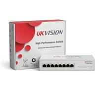 UK-SW-8-1000-P: UKVISION 8 Port Gigabit PoE Ethernet Switch, Unmanaged CCTV Network Switch, 8 PoE RJ45 Ports, Indoor Use, IP Camera and NVR Network Switch (8 Port POE 1000 Mbps)
