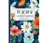 UK Teacher Lesson Planner: Undated Lesson Planning Diary | A4 (210 x 297 mm) | Weekly & Monthly Agenda | 6 Subjects/Periods, Days Horizontally Across ... For Primary/Secondary School & Homeschooling