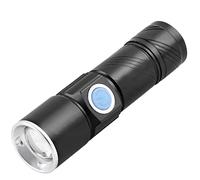 UK-TECH 4X Zoomable Premium USB Rechargeable Ultra Bright High Power Led Torch Flashlight with Advanced Beam Focusing Smart Tactical Pocket Torches Zoom for Camping Hiking, Outdoor