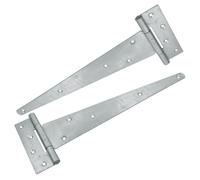 UK Tee hinges hinges CH156L, 450mm Heavy Duty Scotch Tee Hinges, 1 Pair, Ideal for Gates & Sheds, Galvanised, Various
