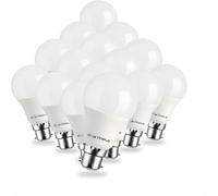 Uk Timple B22 LED Light Bulb, High Brightness, Cool White 4000K, 9W Bulb = 90W Halogen, A60 Cap GLS 980LM 86% Energy Saving Lightbulbs, Non-Dimmable, Ra ≥ 80-25000hrs Life - 10 Pack