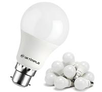 Uk Timple B22 LED Light Bulb, High Brightness, Warm White 3000K, 11W Bulb = 110W Halogen, A60 Cap GLS 1200LM 86% Energy Saving Lightbulbs, Non-Dimmable, Ra ≥ 80 25000hrs Life - 10 Pack