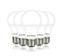 Uk Timple E27 LED Light Bulb, High Brightness, Daylight 6500K, 9W Bulb = 90W Halogen, A60 Cap GLS 980LM 86% Energy Saving Lightbulbs, Non-Dimmable, Ra ≥ 80-25000hrs Life - Pack of 5