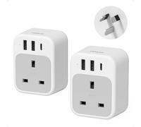 UK to Australia Plug Adapter 2 Pack, TESSAN Australian Plug Adaptor from UK with USB C and 2 USB A, 4 in 1 Australia Travel Adapter, New Zealand Travel Adaptor for NZ, Argentina, China, Fiji