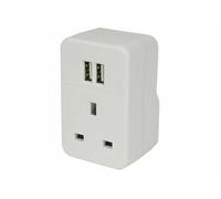 UK to EU Travel Adapter, UK to European Plug Adapter, with 2 USB Ports