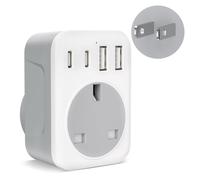 UK to Japan Plug Adapter, 5 IN 1 Japan Travel Adapter | with 2 USB A & 2 USB C Ports, 1 AC Outlet, Type A Adapter for Japan, USA, China, Mexico, Canada, Panama, Philippines(Type A)