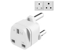 UK to South Africa Plug Adapter, 1 Pack south africa plug adapter, South africa power adapter, Type m plug adapter for Botswana, Somalia, Namibia, Sri Lanka and More