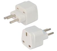 UK to Swiss Plug Adapter, 2 Pack Switzerland Plug Adapter, Grounded Swiss Plug, Travel Adapter for Switzerland, Jordan, Liechtenstein, Madagascar, Rwanda and More, Type J, White