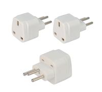 UK to Swiss Plug Adapter, 3 Pack Switzerland Plug Adapter, Grounded Swiss Plug, Travel Adapter for Switzerland, Jordan, Liechtenstein, Madagascar, Rwanda and More, Type J, White