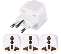 UK to Switzerland Plug Adapters Switzerland Power Converter Grounded Universal Travel Adapter 3 Pin Switzerland International Type J Plug for Switzerland Liechtenstein (White,4 Pieces)