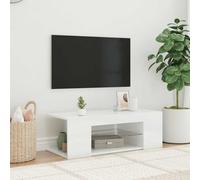 vidaXL TV Cabinet with LED Lights High Gloss White Hifi Stand Stereo Cabinet