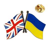 UK Ukrainian Flag Enamel Pin,Britain and Ukraine Friendship Badge,UK Ukraine Flag Pin Badge,British Ukraine Flag Badge Brooch,UK Ukraine Friendship Flag Badge,International Friendship Enamel Pins
