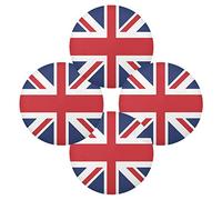 UK Union Jack Flag British Placemats Set of 4 Round Dining Table Mats Heat Resistant Non Slip Place Mats Washable for Home Kitchen Indoor Outdoor Party Decoration