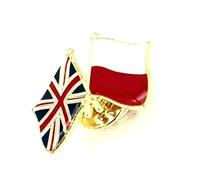 UK United Kingdom Poland Polish Great Britain Metal Enamel Country Flag Pin Badge Friendship Together