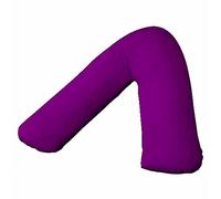 UK V SHAPED PILLOW CASE COVER PREGNANCY MATERNITY ORTHOPAEDIC SUPPORT NURSING (Purple)