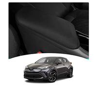 [UK Version] LFOTPP Car Armrest Box Cover Compatible with To-yota CH-R CHR, Center Console Armrest Protection Case PU Leather Interior Accessories (Black Liner)