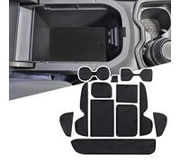 [UK Version] LFOTPP Non-Slip Rubber Mats for RAV4 2019-2025 (Right Hand Drive), Car Door Slot Mat Car Armrest Drink Holder Mat Centre Console Non-Slip Mats, Car Auto Accessories 12pcs/Pack (Black)