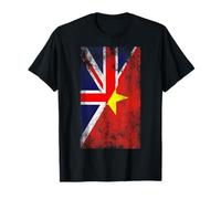 UK Vietnam Flags - United Kingdom Brit, British Vietnamese T-Shirt