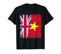 UK Vietnam Half Flag British Vietnamese History T-Shirt