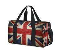 UK Vintage Great Britain Flag Sport Duffel Bags for Kids Girls Boys Women Men Overnight Weekender Travel Bag Tote Carry Gym Casual Duffel Bags
