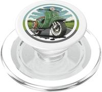UK Vintage retro moped Italian scooter Union Jack Open road PopSockets PopGrip for MagSafe