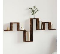(smoked oak) vidaXL Wall Shelf Floating Shelf Wall Storage Rack Book Shelf Engineered Wood