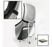 UK Wholesale UKW-050AD5 Powder Coated Hardtop Stand With Locking Wheels & Securing Strap White (with FREE Universal Cover Grey) - To Fit All Hardtops