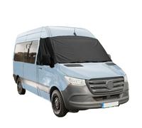 UK Wholesale UKW027BLACKAD2 Luxury Front Windscreen Wrap Cover Black - To Fit VW Crafter 2006-2017